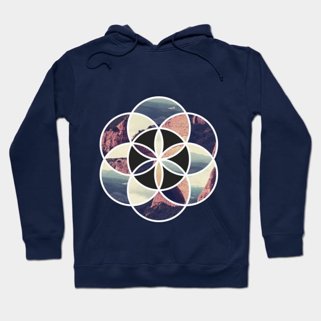 Geometric Landscape Hoodie by bansheeinspace